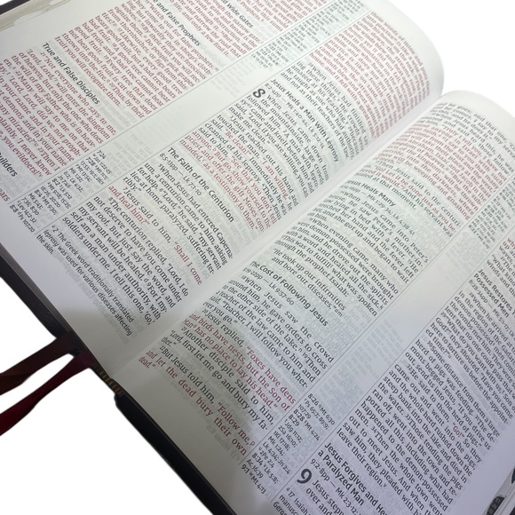 NIV 1984 Study Bible in Reddish Brown Bonded Leather - thumb tabs - Thin line - Picture 4 of 7